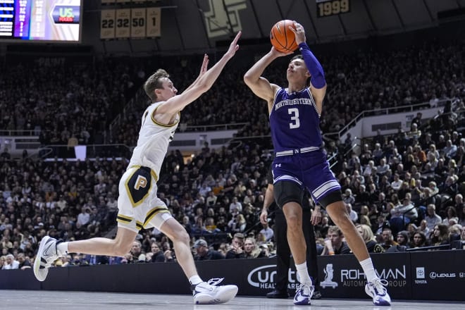 Ty Berry led Northwestern in three-point shooting at 43.3%.