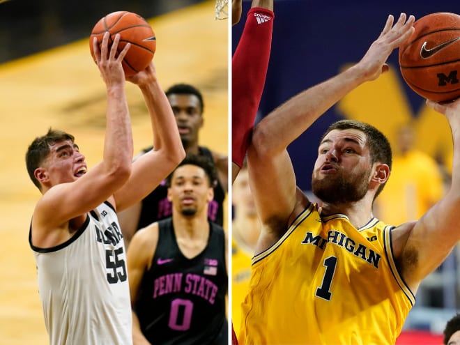 Michigan Wolverines basketball freshman Hunter Dickinson is leading the team in scoring, while Iowa's Luka Garza tops the country in points per game.