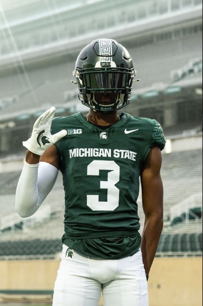 Michigan State commit Austin Clay on official visit. (Photo courtesy of Austin Clay/MSU Football) 