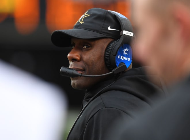 Former Vanderbilt HC Derek Mason--Christopher Hanewinckel - USA TODAY Sports 