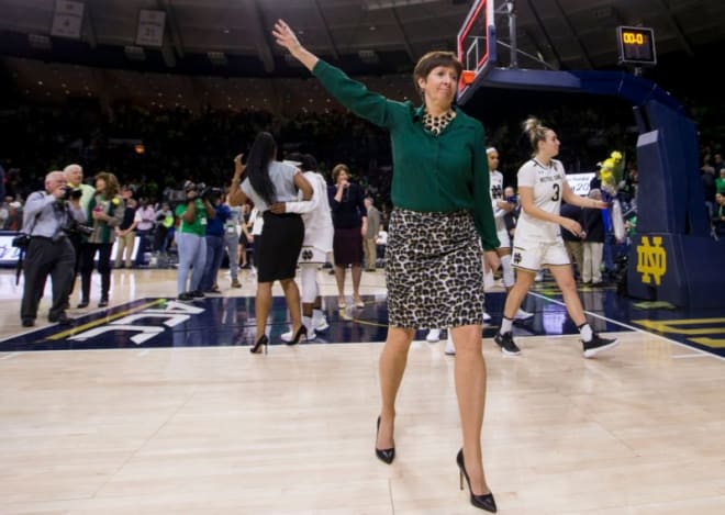 Notre Dame women’s basketball coach Muffet McGraw