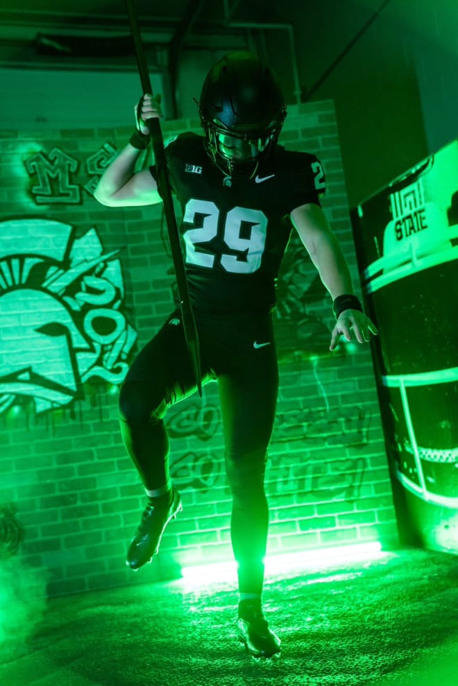 Martin Connington during official visit to Michigan State on Jan. 19 through Jan. 21, 2024. (Photo courtesy of Martin Connington/Michigan State football)
