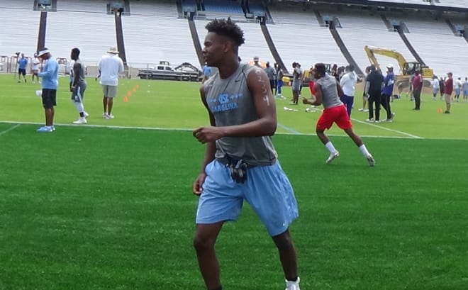 Class of 2020 WR Michael Wyman was one of the campers that had a nice showing on Thursday at Kenan Stadium.