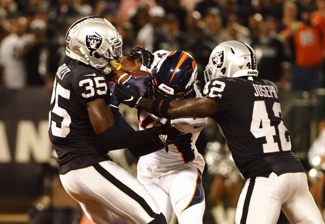 Joseph led the Raiders with seven total tackles.