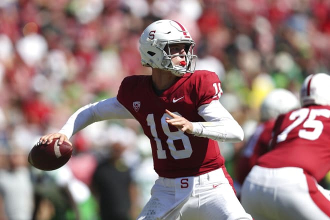 Stanford Cardinal quarterback Tanner McKee vs. Notre Dame Fighting Irish football