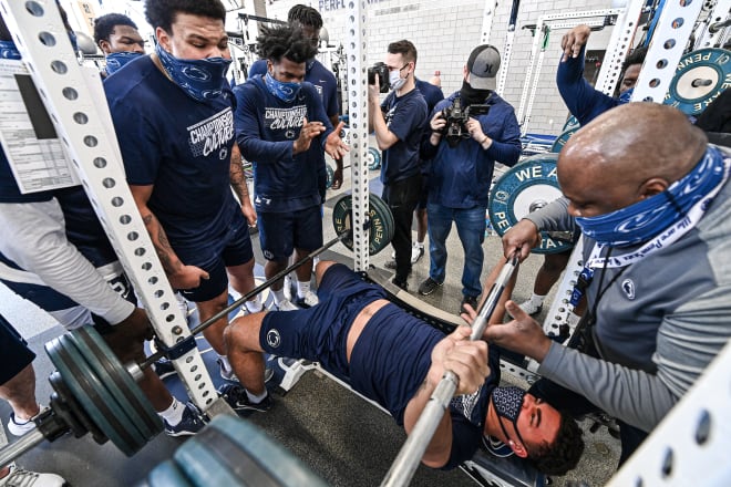 Penn State Nittany Lion strength and conditioning coach Dwight Galt met with the media March 11 to discuss winter workouts and more.