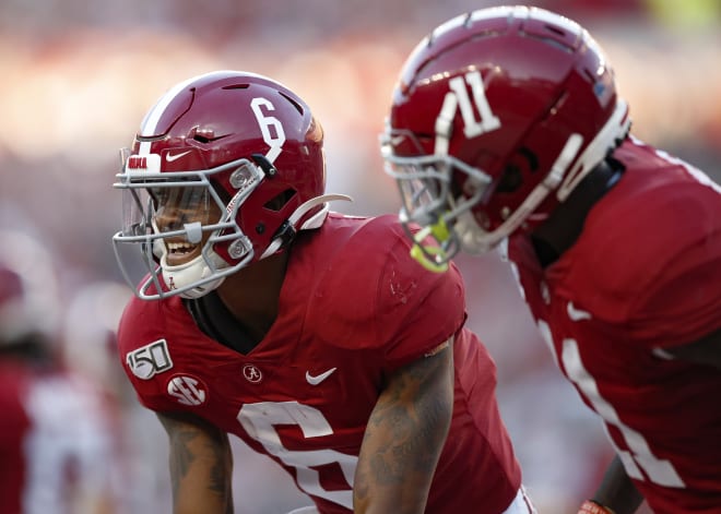 Alabama receivers DeVonta Smith (left) and Henry Ruggs III (right). Photo | Getty Images 