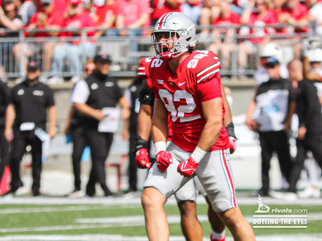 Freshman Caden Curry had four tackles and one tackle for loss vs. Arkansas State. (Birm/DTE)