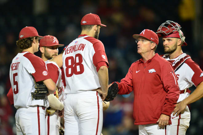 Arkansas opens its 2021 season Saturday night against Texas Tech in the State Farm College Baseball Showdown.