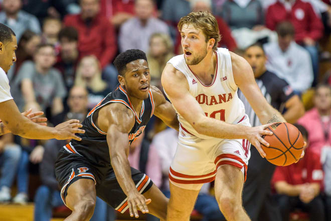 Indiana forward Joey Brunk scored a team-high 16 points against Princeton on Wednesday. (USA Today Images)