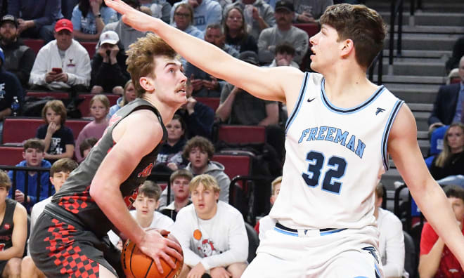 Both Amherst junior Tayje Hadwiger (23) and Freeman senior Carter Ruse (32) are members of Huskerland's Class C-2 all-tournament basketball team.