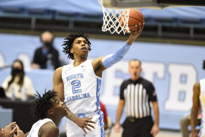 Caleb Love and UNC's freshman guards combined for 35 points Saturday, as they continue moving their games forward.