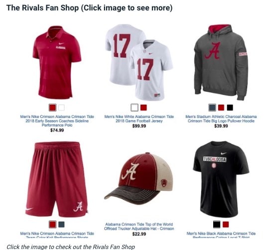 Sign up for an annual subscription and you’ll get a $99 gift certificate to The Rivals Fan Shop. 