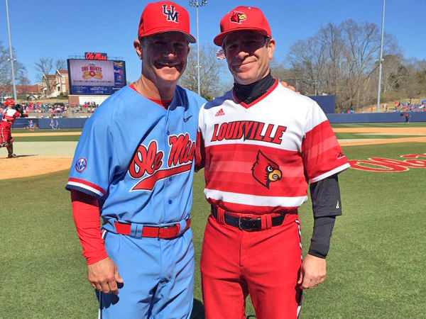 Bianco and McDonnell during a a three-game series in Oxford in 2016. 