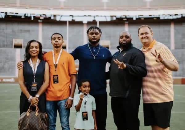 Tolan made it back to Rocky Top with his family on Saturday. 