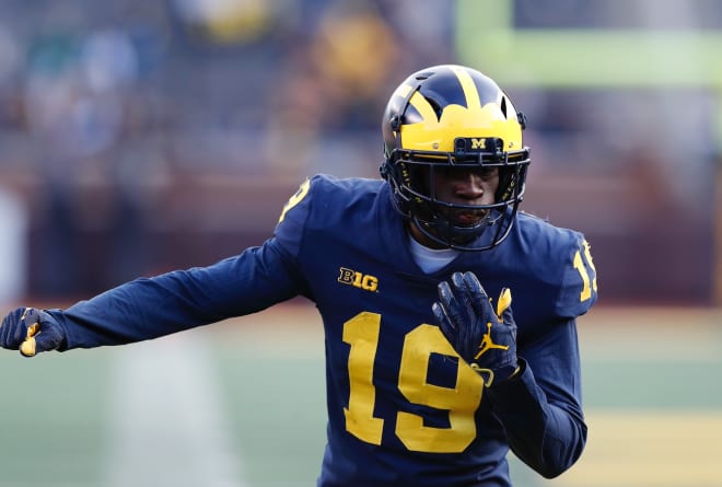 Michigan Wolverines football sophomore receiver Mike Sainristil is primed for a big second season.