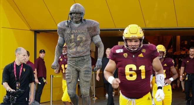 Offensive lineman Dohnovan West started all 13 games for the Sun Devils