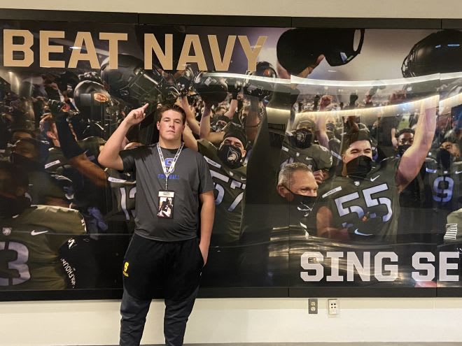 OL prospect Tyler Klambara during his OV to Army West Point