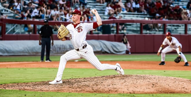 Brennen Oxford tossed 2.2 shutout innings in FSU's win on Tuesday.