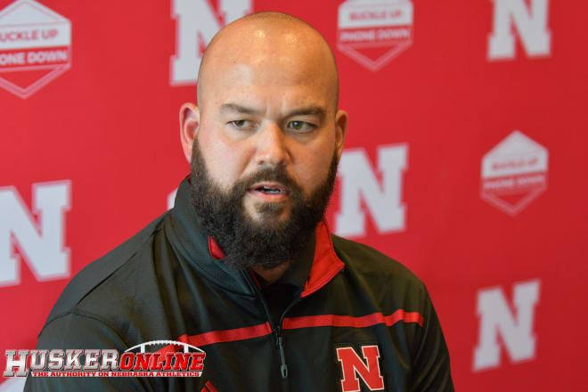 New offensive line coach Donovan Raiola has plenty of work to do to figure out NU's starting five for 2022.