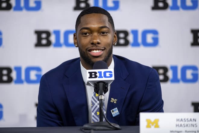 Michigan Wolverines redshirt sophomore running back Hassan Haskins scored the game-winning touchdown against Rutgers last season.