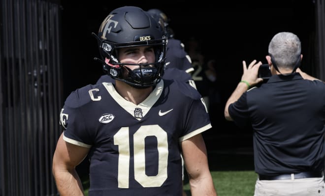 Wake Forest quarterback Sam Hartman became the ninth quarterback in ACC history to reach 10,000 career passing yards last week vs. Clemson.