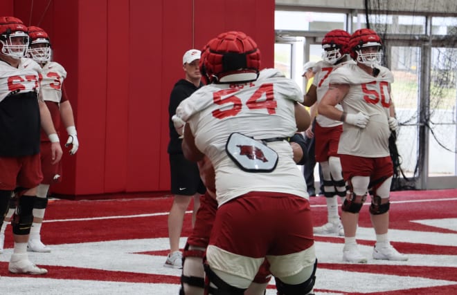 Arkansas freshman offensive lineman Joey Su'a.