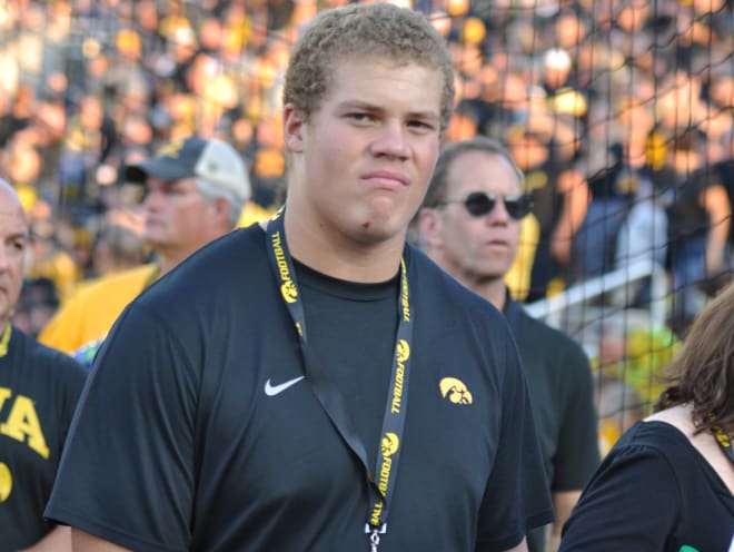 Ankeny offensive lineman Trey Winters visited Iowa City this past weekend.