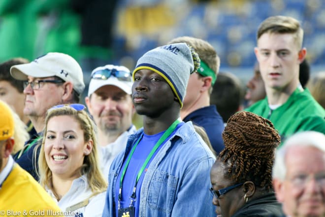 Three-star Florida Safety Amari Carter during his official visit to Notre Dame 