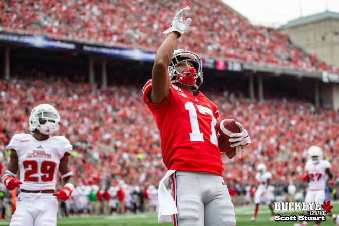 Ohio State Buckeyes junior wide receiver Chris Olave was named a preseason first-team All-American by Athlon Sports.