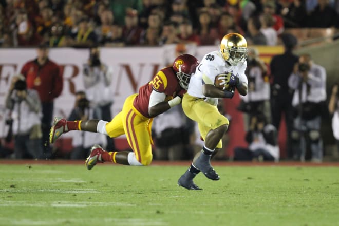 The last time Notre Dame took an 11-0 record into a regular-season finale at USC was 2012, when Theo Riddick and the Fighting Irish defeated a 7-4 Trojans squad 22-13 to clinch a spot in the BCS National Championship Game.