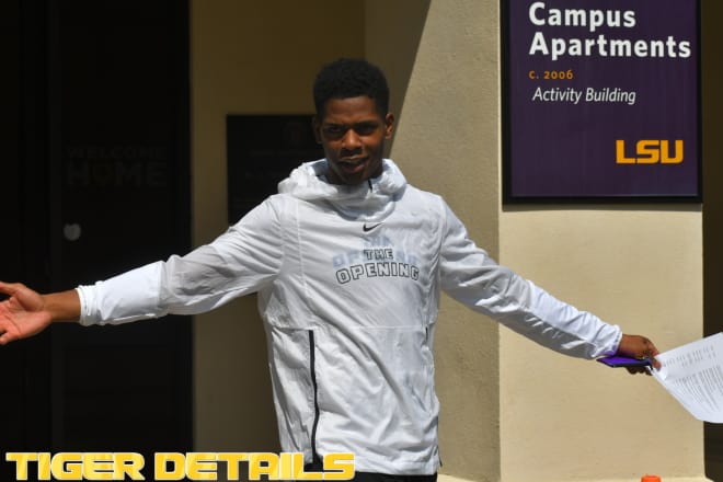 All-American CB Greedy Williams was absent from LSU's practice on Wednesday. (Sam Spiegelman)