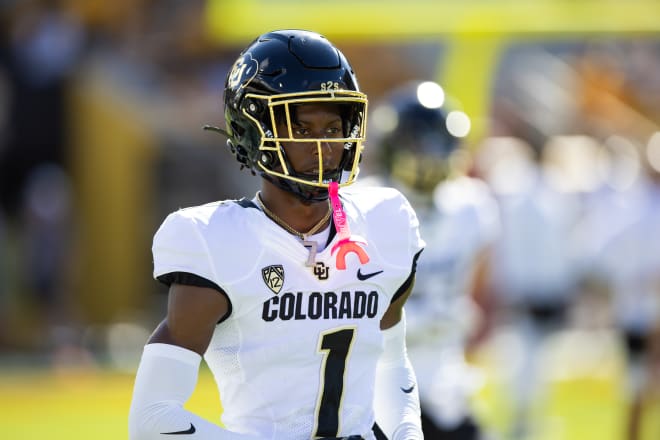 Colorado Buffaloes cornerback Cormani McClain (1) against the Arizona State Sun Devils at Mountain America Stadium. Photo | Mark J. Rebilas-USA TODAY Sports