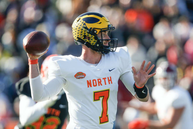 Michigan Wolverines football quarterback Shea Patterson compiled a 23-8 touchdown-to-interception ratio this season.