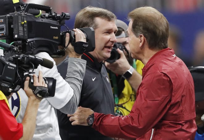 Kirby Smart and Nick Saban