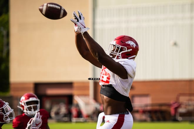 The Razorbacks return top wide receiver target Treylon Burks in 2021.