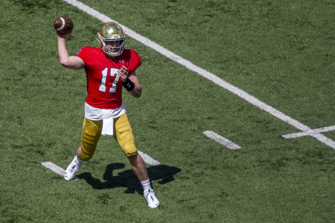 Notre Dame Fighting Irish football quarterback Jack Coan