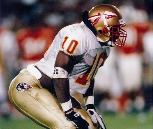 FSU legend Derrick Brooks is one of four former Seminole football stars  squaring off today