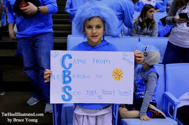 Joel Berry fan and Nebraska native Lane Christensen.