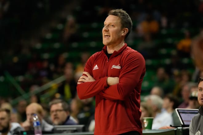 Nicholls State Colonels head coach Austin Claunch reacts against the Baylor Bears during the first half at Ferrell Center. Photo | Chris Jones-USA TODAY Sports