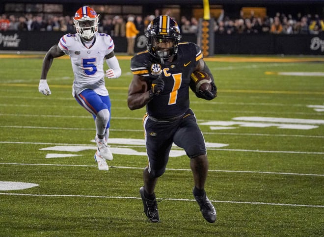 Missouri running back Tyler Badie continued his dominant season with 146 rushing yards and a touchdown.