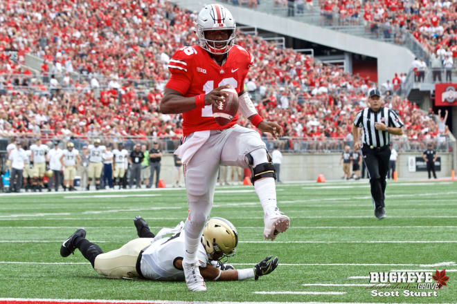 Ohio State fifth-year senior quarterback J.T. Barrett leads the No. 4 offense in the country against Michigan on Saturday.