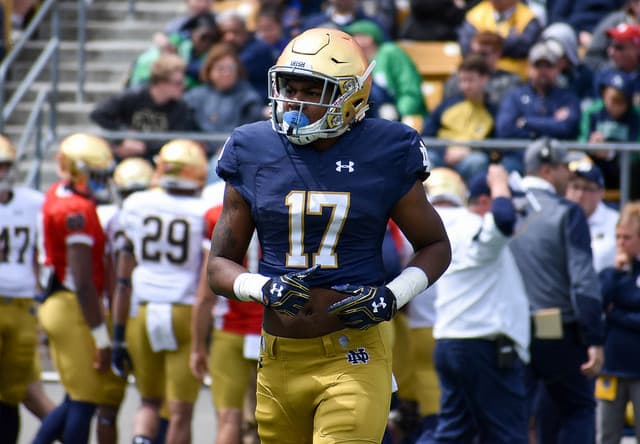 The Brian Kelly era has seen a lot of production from the number 17, and freshman safety Isaiah Robertson (above) could be next.