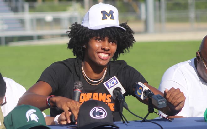 In-state wide receiver Andrel Anthony committed to Michigan Wolverines football recruiting, Jim Harbaugh.