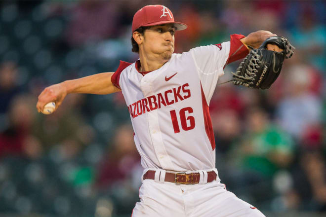 Former Arkansas RHP Blaine Knight.