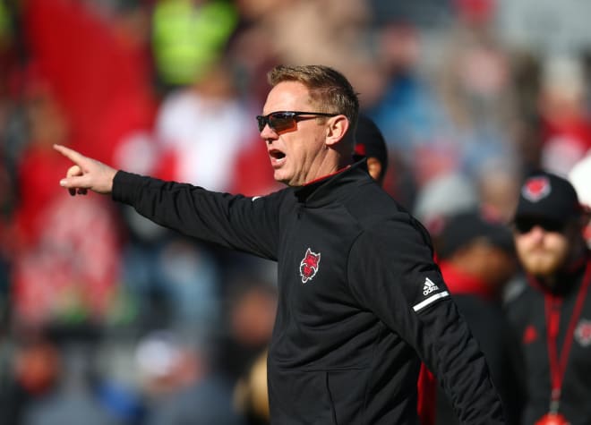 Arkansas State coach Blake Anderson is back on the sideline following the death of his wife Wendy.