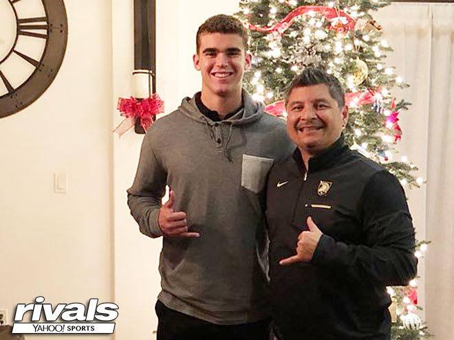 3-Star RB Spencer Lytle during home visit from Army's special team coach, Sean Saturino