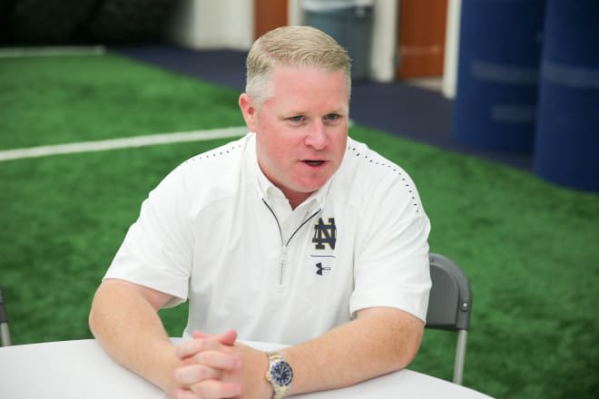 Recruiting coordinator Brian Polian and the Irish staff will concentrate almost exclusively on juniors in January.