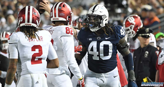 Penn State defensive end Jesse Luketa has been a huge part of the Nittany Lions' defense in 2021. BWI photo