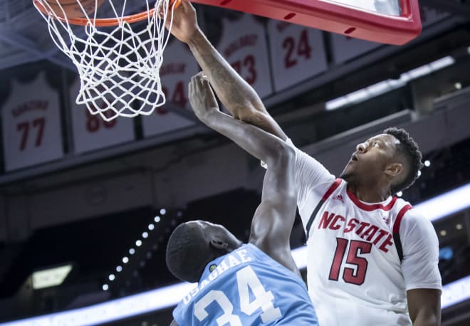 NC State Wolfpack basketball center Manny Bates